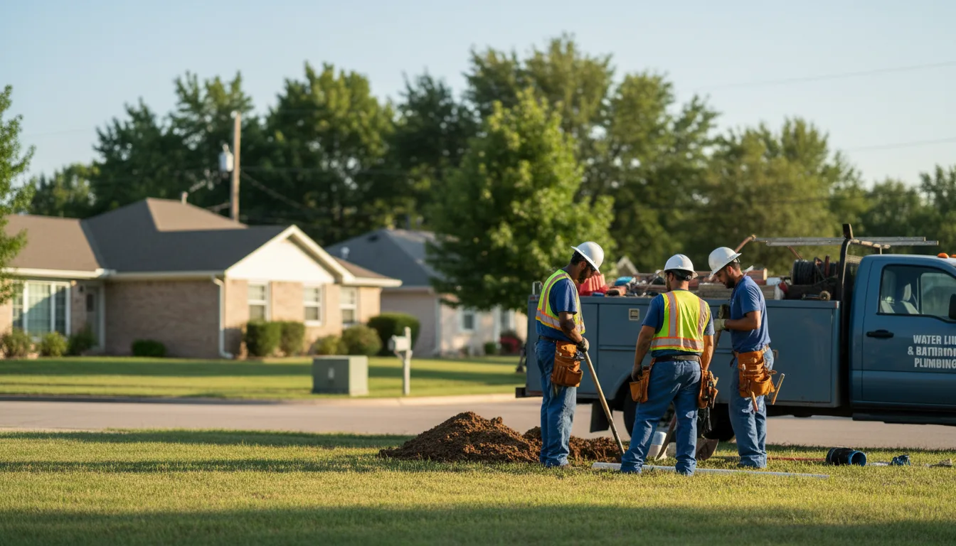 Residential water line and bathroom plumbing service in Fort Riley, KS